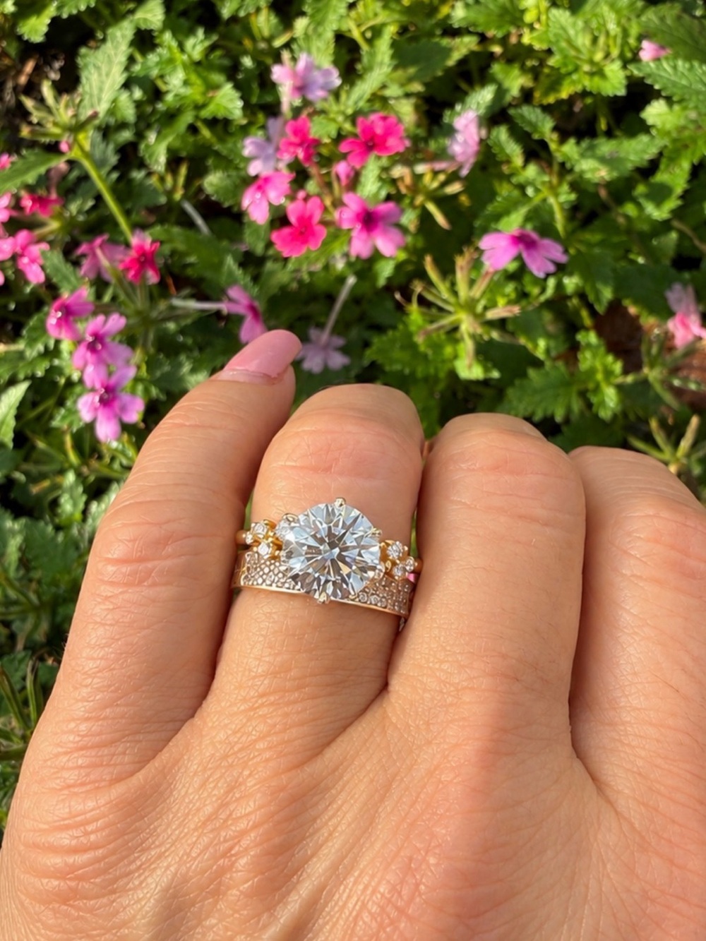 2.58 carat diamond ring, engagement, lab 14k